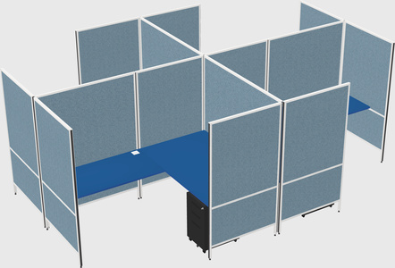 Modern modular quad l-shaped panel system