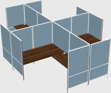 Modern modular quad l-shaped panel system