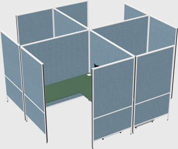 Modern modular quad l-shaped panel system
