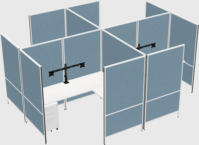 Système de panneaux modulaires modernes en forme de l quadruple