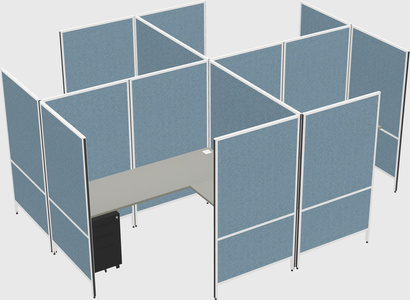 Système de panneaux modulaires modernes en forme de l quadruple