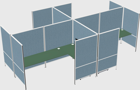 Modern modular quad l-shaped panel system