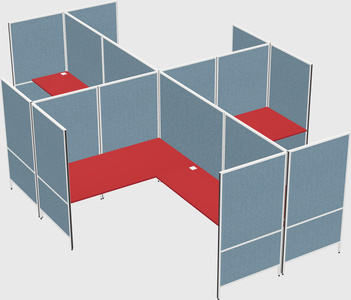 Modern modular quad l-shaped panel system