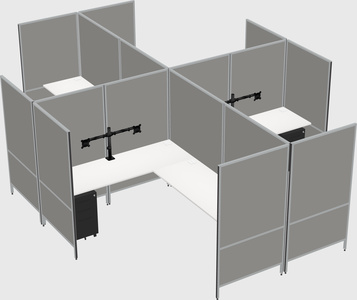 现代模块化四边形l型面板系统