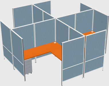 Modern modular quad l-shaped panel system