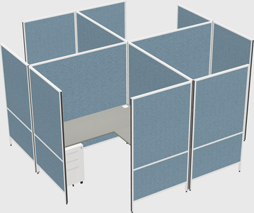 Modern modular quad l-shaped panel system