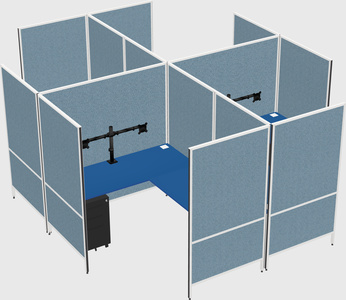 现代模块化四边形l型面板系统