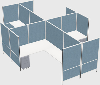 Système de panneaux modulaires modernes en forme de l quadruple