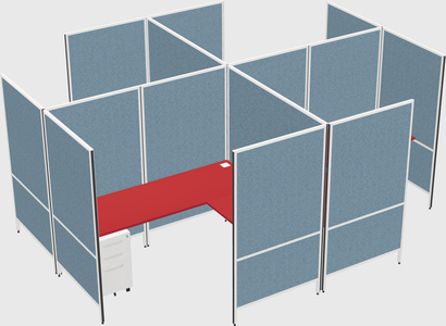 Système de panneaux modulaires modernes en forme de l quadruple