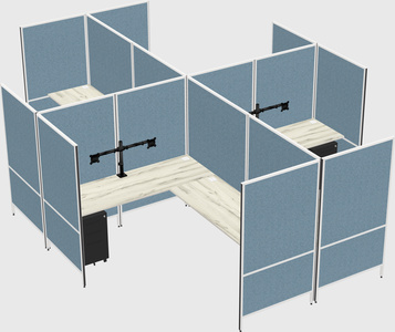 Modern modular quad l-shaped panel system