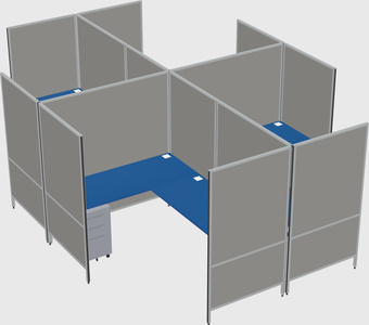 Système de panneaux modulaires modernes en forme de l quadruple