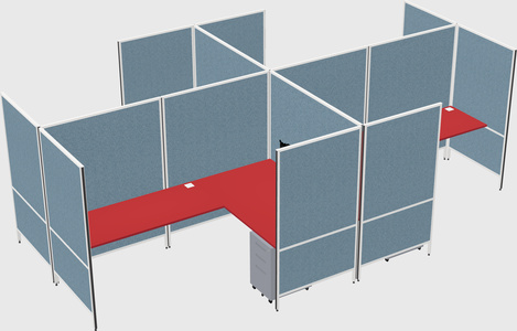 Modern modular quad l-shaped panel system