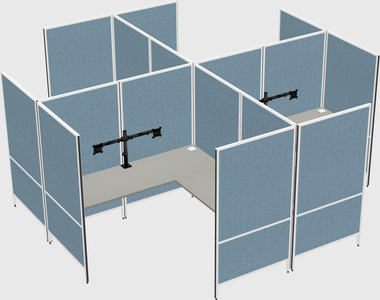 现代模块化四边形l型面板系统