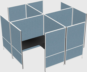 Modern modular quad l-shaped panel system
