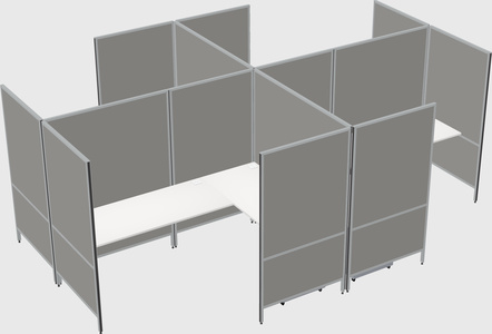 Modern modular quad l-shaped panel system