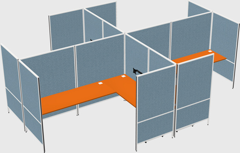 Modern modular quad l-shaped panel system