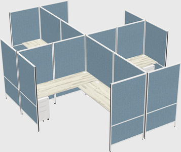 Modern modular quad l-shaped panel system
