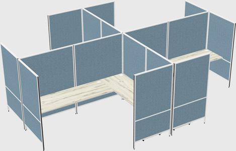 Modern modular quad l-shaped panel system