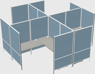 现代模块化四边形l型面板系统