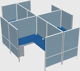 Modern modular quad l-shaped panel system