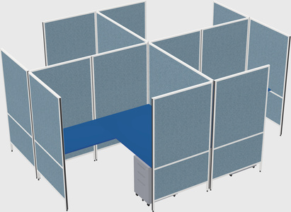 Système de panneaux modulaires modernes en forme de l quadruple