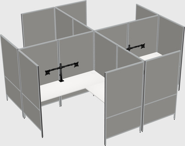 现代模块化四边形l型面板系统