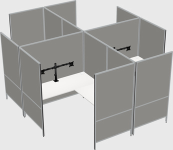 Modern modular quad l-shaped panel system