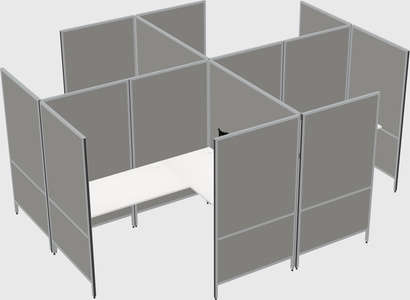 Modern modular quad l-shaped panel system
