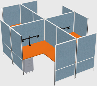 Modern modular quad l-shaped panel system