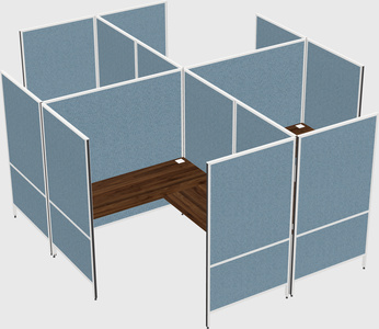 Système de panneaux modulaires modernes en forme de l quadruple