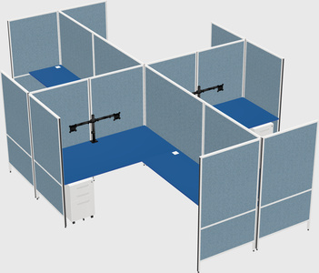 现代模块化四边形l型面板系统