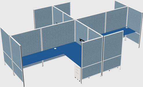 现代模块化四边形l型面板系统