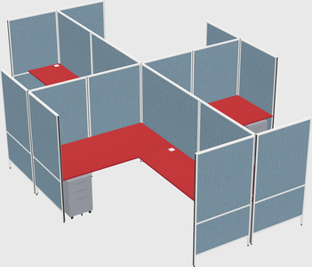 Modern modular quad l-shaped panel system