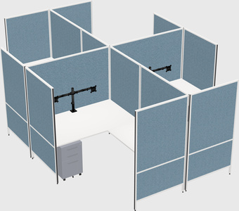 Modern modular quad l-shaped panel system