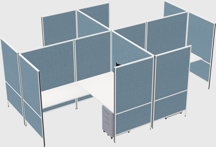 Modern modular quad l-shaped panel system