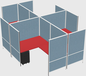 Modern modular quad l-shaped panel system