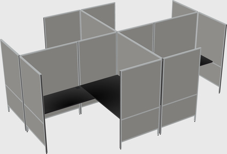 Modern modular quad l-shaped panel system