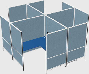 Modern modular quad l-shaped panel system