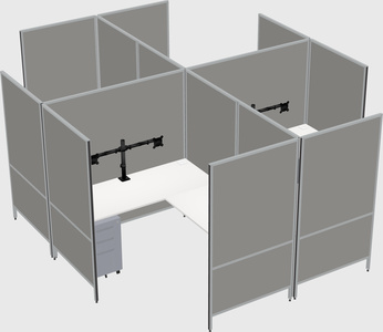Système de panneaux modulaires modernes en forme de l quadruple