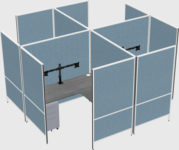 Système de panneaux modulaires modernes en forme de l quadruple