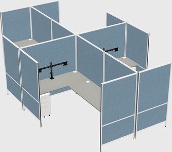 Modern modular quad l-shaped panel system
