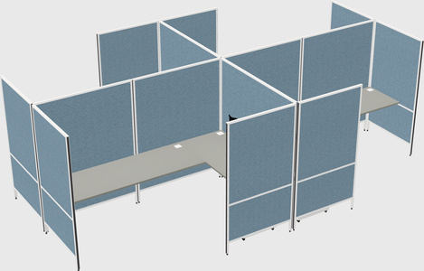 Modern modular quad l-shaped panel system