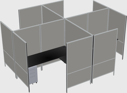 Système de panneaux modulaires modernes en forme de l quadruple
