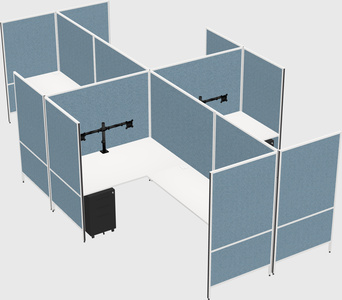 现代模块化四边形l型面板系统