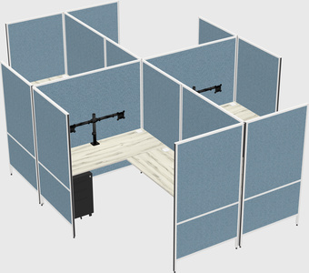 Système de panneaux modulaires modernes en forme de l quadruple
