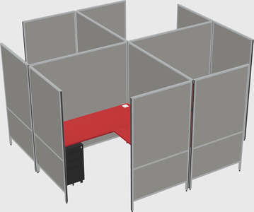 现代模块化四边形l型面板系统