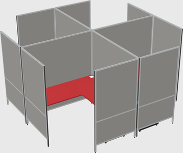 现代模块化四边形l型面板系统