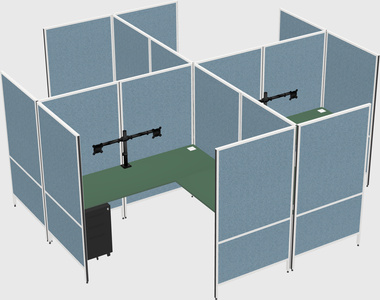 现代模块化四边形l型面板系统