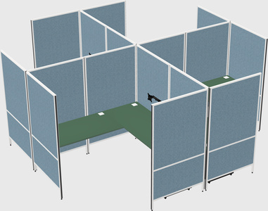 现代模块化四边形l型面板系统