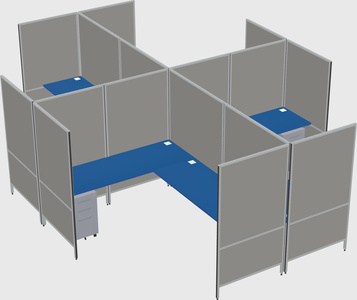 现代模块化四边形l型面板系统